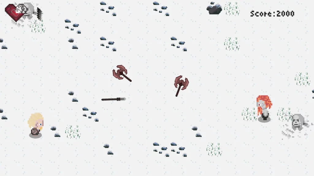 Capture de gameplay de Rage on Vigrid — viking combattant des ennemis sur la neige